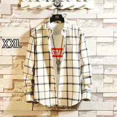 [XXL]メンズ ファッション 服  オシャレ シンプル 大人 かっこいい 大きいサイズ ストリート 紳士服 チェック シャツ 長袖 韓国スタイル ジャケット