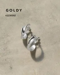 【SALE】GOLDY/ゴールディ/ツイスト ボード メタル イヤリング/アクセサリー/2230302