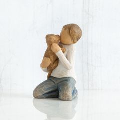 ウィローツリー彫像 Kindness (Boy) - 優しさ 8cm いぬ 子供 少年 | おしゃれ 置物 彫刻 人形 インテリア スーザン･ローディ 正規輸入品