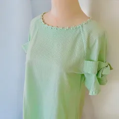 【50％OFF】GALLERY VISCONTI ミニワンピ　チュニック　ライトグリーン　11号　相当