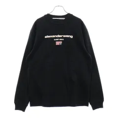 ALEXANDER WANG (アレキサンダーワン) ロゴグラフィック クルーネックスウェットトレーナー ブラックのサムネイル