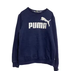 PUMA ロゴスウェット トレーナー キッズ 2XL 170～ ネイビー プーマ 裏起毛 古着卸 アメリカ仕入 a701-6362