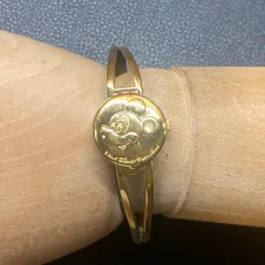 レア　希少　SEIKO セイコー Y590-0210 ALBA アルバ ミッキーマウス　ゴールド　バングル