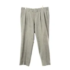 ツータック スラックスパンツ ライトグレー メンズ