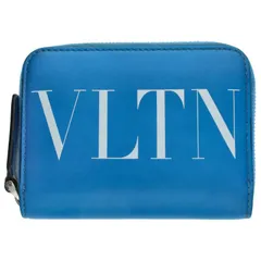 本体⭐️ 極美品 ヴァレンティノ VLTN ショルダー ウォレット 折り財布 ブルー