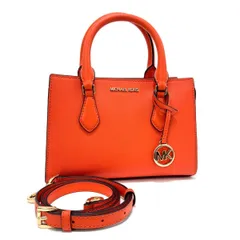マイケルコース シェイラ SHEILA ハンドバッグ ショルダーバッグ 2way 斜め掛け 鞄 オレンジ 橙色 orange ゴールド 金 gold レザー 本革 チャーム MK 35S3G6HS5L 新品未使用 MICHAEL KORS