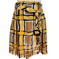 ✨Burberry Blue label✨フレアスカート　メガチェック柄　ベルト付き