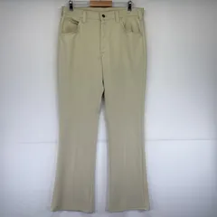 古着 80's/80年代 ヴィンテージ リー Lee ポリエステルパンツ フレア ブーツカット 大きいサイズ スラックス 42TALON  ベージュ系 メンズ