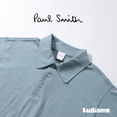 ポールスミス Paul Smith ◆新品未使用◆ ポロシャツ ニットポロ アイスブルー 半袖 コットン カシミヤ 刺繍ロゴ メンズファッション メンズトップス メンズポロシャツ メンズTシャツ