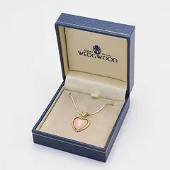 箱付 良品 ウェッジウッド ネックレス ハートモチーフ ピンク×ゴールド エンジェル レディース 2000000 NSK OMI