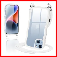 【セール中】 iPhone 14_ホワイト iPhone14 ケース クリア ショルダー カバー いPhone 14 スマホケース 創意 個性 肩掛け 首掛け