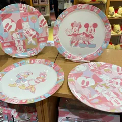ミッキー＆フレンズ プレート Mickey＆Friends 4枚セット　ピンク皿