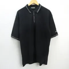 G■ルコックスポルティフ/lecoqsportif 半袖ポロシャツ/ゴルフウエア【L】黒/men's/101【中古】■のサムネイル