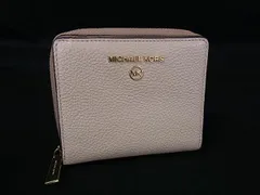 ■美品■ MICHAEL KORS マイケルコース レザー 二つ折り 財布 ウォレット 札入れ 小銭入れ レディース ピンク系 DH9806