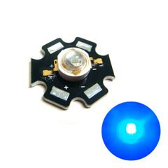 パワーLED Edison 3W 青色 EDEB-3LA1-1 星型ヒートシンク付き 10個