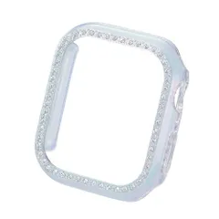 【新品・5営業日で発送】ELECOM エレコム Apple Watch 41mm／ハードバンパー／ストーン付／オーロラクリア(AW-23BBPPJACR)