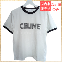 【CELINE】セリーヌ ロゴ プリント コットン Tシャツ
