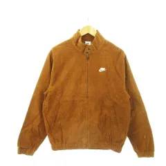 ナイキ NIKE クラブ ハリントン コーデュロイ ジャケット スタンドカラー ジップアップ スポーツ ゴルフ S 茶 ブラウン FZ0632-281 /AH5 ■GY01