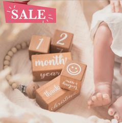 【ショップフォローで10%OFF♡】バースデーブロック　誕生日　月齢フォト　ニューボーンフォト マタニティフォト メモリアル ベビー 赤ちゃん 木製　ギフト　木のおもちゃ　お祝い