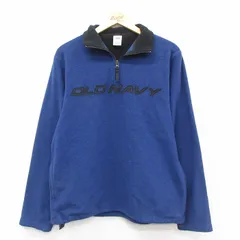 M/古着 オールドネイビー OLD NAVY 長袖 ハーフジップ フリース ジャケット メンズ 00s ビッグロゴ 紺 ネイビー 25sep25 中古 アウターのサムネイル