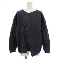 ズッカ zucca 22AW ノーカラージャケット 変形 M 紺 ZU23FJ445 /YMのサムネイル