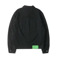美品 OFF-WHITE オフホワイト ジャケット サイズ:L 23AW バックロゴ刺繍 3rdタイプ キャンバス トラッカージャケット (WAVE OFF CANVAS SKATE JKT) ブラック 黒 アウター ブルゾン イタリア製【メンズ】のサムネイル