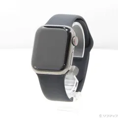 〔中古品〕 Apple Watch Series 8 GPS + Cellular 41mm グラファイトステンレススチールケース ミッドナイトスポーツバンド【262】