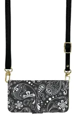 iPhone14ProMax ケース 手帳型 アイフォン14 プロマックス スマホケース スマホショルダー レザー ストラップ バンダナ スカーフ パターン ペイズリー かわいい 調節可能 130cm  カラー08