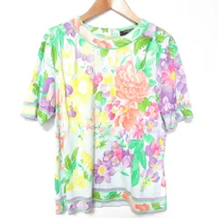 LEONARD 花柄カットソー 半袖シャツ コットン サイズM LEONARD - LEONARD 日本製 花柄コットン半袖トップス M 美品の