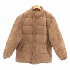コムサデモード COMME CA DU MODE レザーダウンジャケット ブルゾン スエード 茶 ブラウン /UO