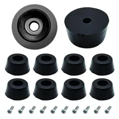 新品 shymie ゴム足 クッションゴム 滑り止め ゴム 防振ゴム 防震ゴム 足 洗濯機 pc D15mm 12mm H8mm ネジ M3 10mm 10個セットのサムネイル