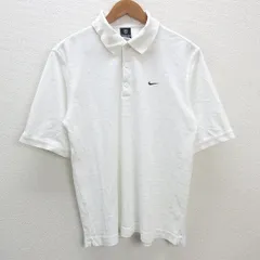 s■ナイキ/NIKE GOLF DRI-FIT スウォッシュロゴ刺繍 ゴルフウェア/ポロシャツ【M】白/MENS/125【中古】