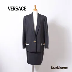 ジャンニヴェルサーチ セットアップ ノーカラージャケット スカート イタリア製 美品 GIANNI VERSACE ジャンニヴェルサーチ ヴィンテージ メデューサ