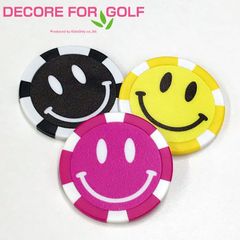 DECORE FOR GOLF デコレフォーゴルフ カジノチップ スマイル マーカー 3枚セット SMLKC 新品【DECORE FOR GOLF正規販売店】