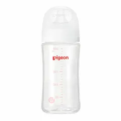 【新品】13時までのご注文で当日出荷（休業日除く）Pigeon ピジョン 母乳実感 哺乳びん　240ml（耐熱ガラス製）