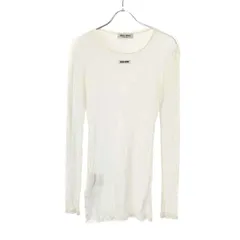 miu miu ミュウミュウ Rib knit jersey dress リブニットドレスワンピース MJA842 S231 ホワイト Sのサムネイル