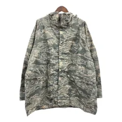 00年代 米軍実物 U.S.AIRFORCE レインパーカー ジャケット ミリタリー ABUカモ (メンズ X-LARGE) 中古 古着 Q2501