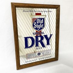 Old Style Beer Pub Mirror　オールドスタイル　パブミラー　ヴィンテージ　アンティーク　アメトイ