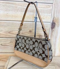 コーチ　COACH　ハンドバッグ　シグネチャー　キャンバス×レザー　ベージュ　6094