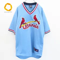 USA製 MLB カージナルス 刺繍ロゴ ゲームシャツ ベースボールシャツ ユニフォーム 835803