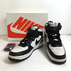 f001 G 良品 ナイキ x ストゥーシー エアフォース1 MID SP Stussy x Nike Air Force 1 Mid Black and Light Bone 27.5cm