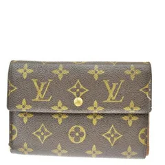 【中古】 ルイヴィトン LOUIS VUITTON ポルト トレゾール エテュイ パピエ 三つ折り 財布 モノグラム レザー M61202 02BT598