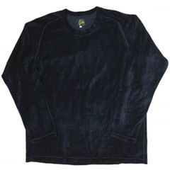 Needles ニードルス 日本製 VELOUR L/S TEE ベロアロングスリーブTシャツ FK224 S NAVY プルオーバー トップス g16250