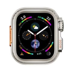 アップルウォッチカバー（Apple Watchカバー）Ultra風両面保護メタルケース【チタンカラー】42mm/44mm/45mm/46mm対応 [BELTIES]