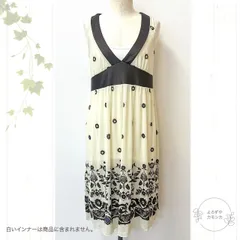 古着　日本製　OLIVE des OLIVE　オリーブ デ オリーブ　ノースリーブ　シフォン　ワンピース　オフホワイト　クリーム　サイズは商品ページにて　レディース　カジュアル　可愛い　ファション　夏　ワンピ