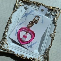 ♡ハンドメイド ハートシェイカー xoxo リボン レジン ピンク 推し活