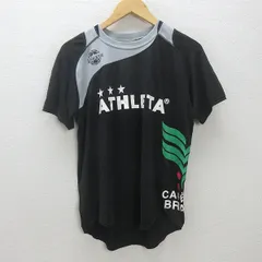 G■アスレタ/ATHLETA Tシャツ/フットサル トレーニングウエア【S】黒/men's/52【中古】■