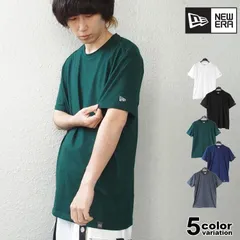 New Era ニューエラ Tシャツ 半袖 USモデル ワンポイント ロゴ ヘリテージ 定番 人気 無地 プリント メンズ レディース ユニセックス nea100 GRN_NVY