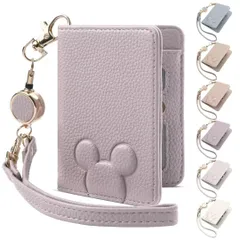 [Shirizu] パスケース 定期入れ リール付き IDカードホルダー レザー れ かわいい 立体 動物 カードケース 薄型 男女兼用 レディース ミニ 財布 二つ折りICカードケース 社員証 伸縮可能 リール付き コインケース 通勤 通学 財布