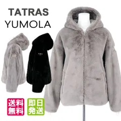 タトラス ボアブルゾン TATRAS YUMOLA ユモラ LJXA0039033588 フード ファー BLACK ブラック L.GRAY ライトグレー アウター レディース エコファー ジップアップ